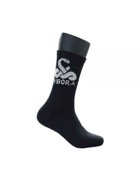 Calcetines Vibor-A Media Caña Premium Negro | Ofertas de pádel
